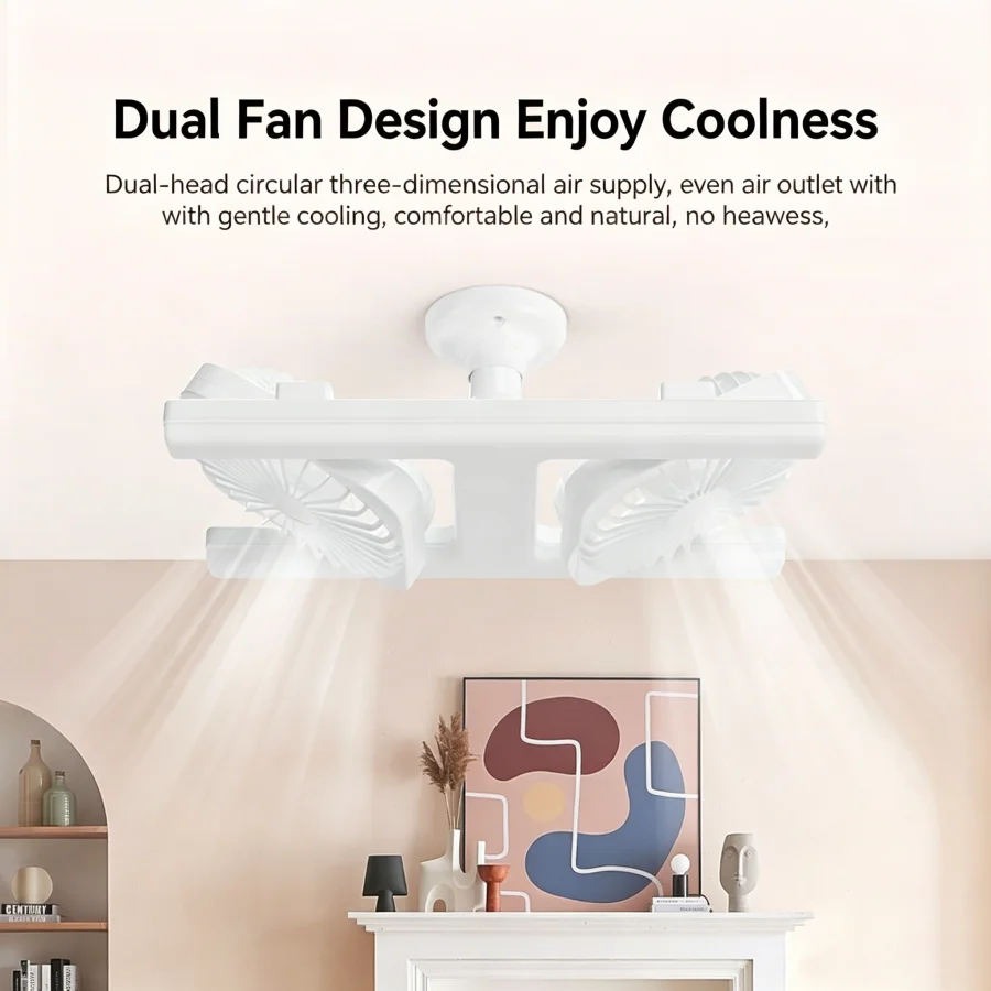 New led Double Fans Light Smart LED Ceiling Fans with Dimmable Light AC85-260V Modern led Fan Lamps 60W led Ceiling Fan Lighting - view 4