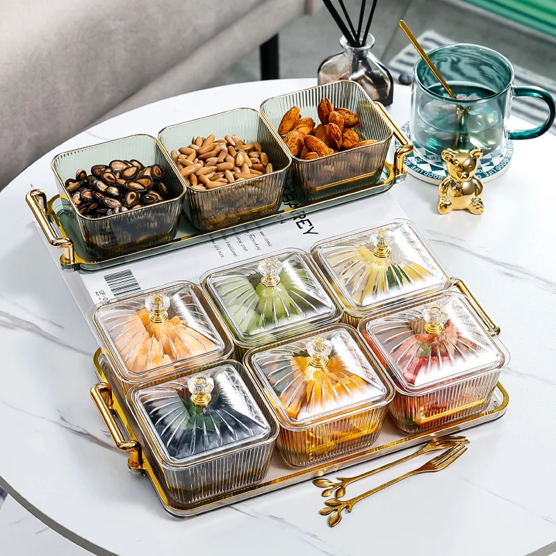 

Новый стиль 2022, легкая роскошная тарелка с фруктами, тарелка с сухофруктами для гостиной, домашнего использования на журнальном столике, для орехов