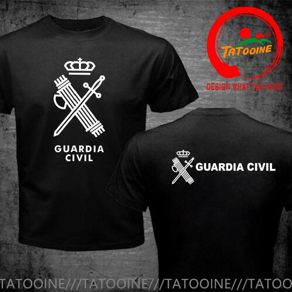 Emblem Of Spain Guardia Civil Espanola T Shirt Men Fashion Trendy Casual Clothing Stylish Tops Tee Shirt Leisure Tshirt