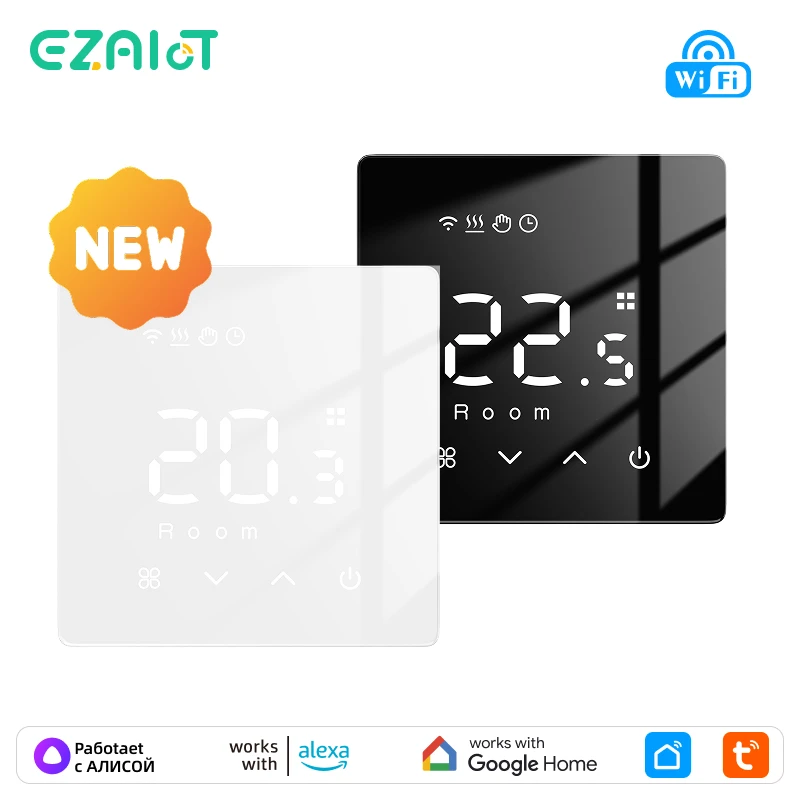 Smart WiFi Floor Heating Thermostat Touch Screen Water/Gas Boiler Electric Heating Tuya Programmable Temperature Controller APP