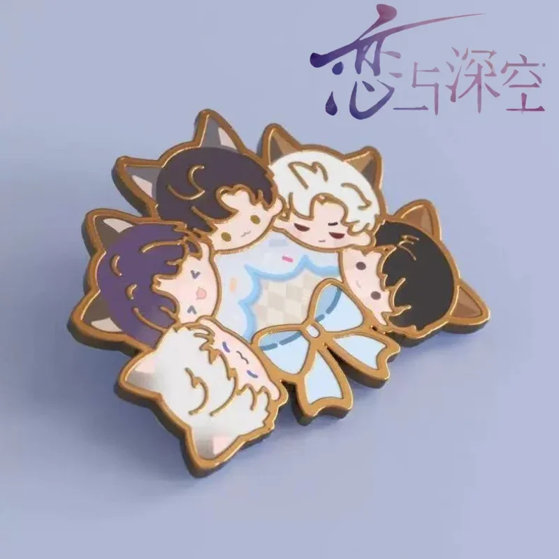 

Xavier Zayne Rafayel Sylus Caleb Kawaii Enamel Badge Game Love And Deepspace Cosplay Accessories Q Version Lapel Pins Prop Gift