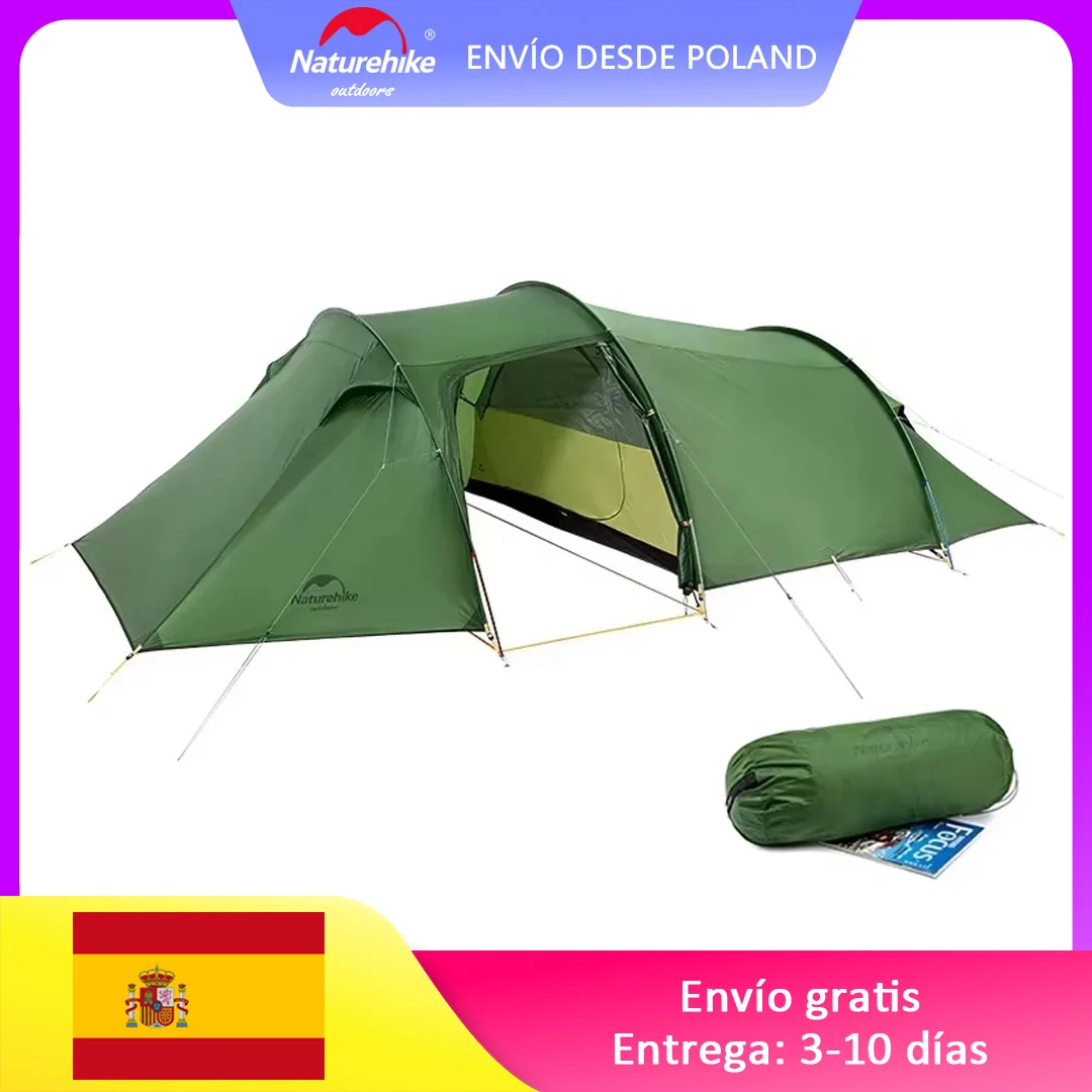 Naturehike-tienda Opalus 2 3 4, tienda de campaña para 2 3 4 personas, tienda de senderismo para 4 estaciones, tienda de viaje familiar ultraligera, tienda de campaña impermeable 20D