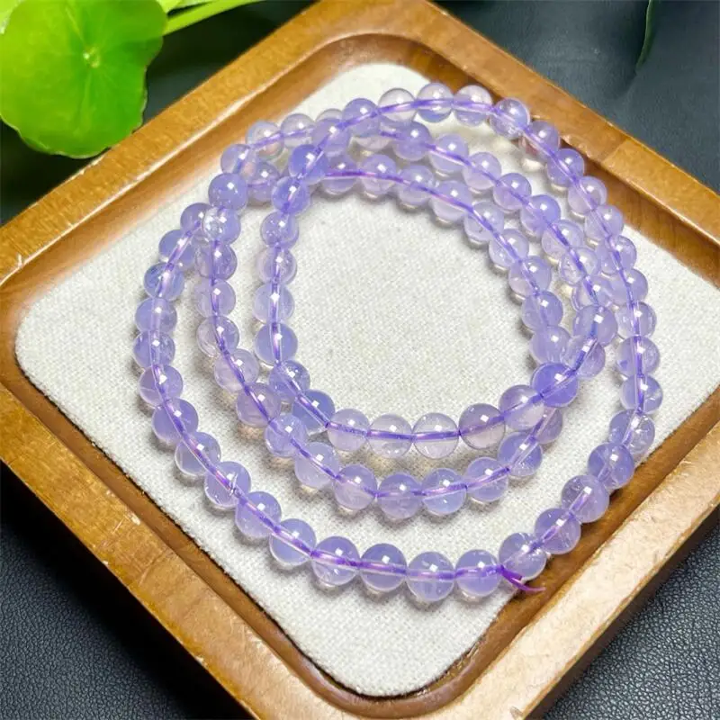 

6MM Natural Albite Jadeite Triple Circle Bracelet Women Reiki Healing Strand Bangles Jewelry For Female Gift 1PCS