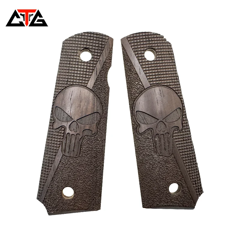 

CTG 1911 High Quality Laminated Wood Skull Grips