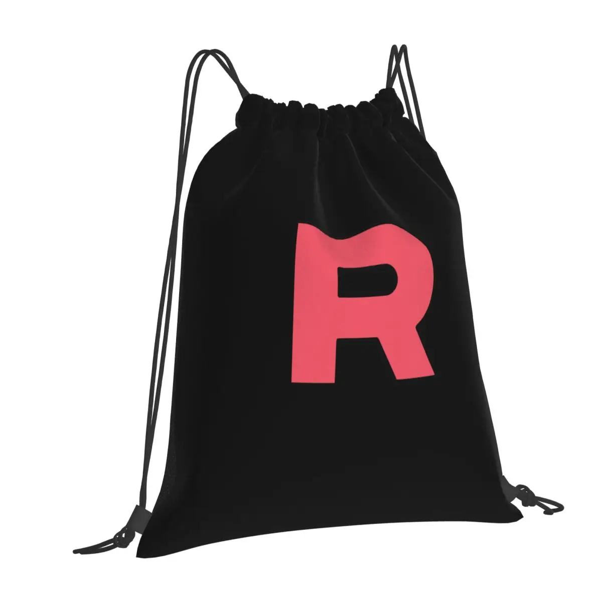 Letter R Team Rocket Logo Backpacks Fashion Drawstring Bags Shoes Bag Book Bags for Man Woman Students