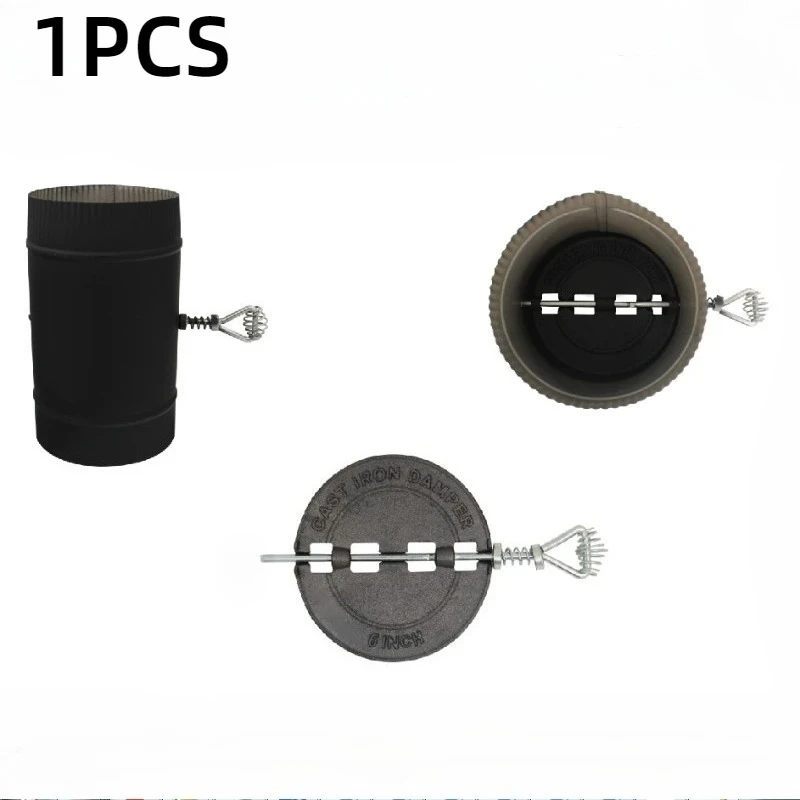 1PCS Cast Iron Stove Pipe Damper 142mm for Wood-burning fireplace chimney and smoke pipe flue butterfly valve damper Accessories
