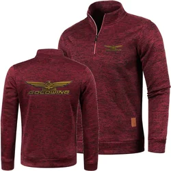 Maglioni da uomo maglieria di base mezza Zip collo aperto Pullover top inverno Goldwing GL1800 giappone moto dolcevita felpe