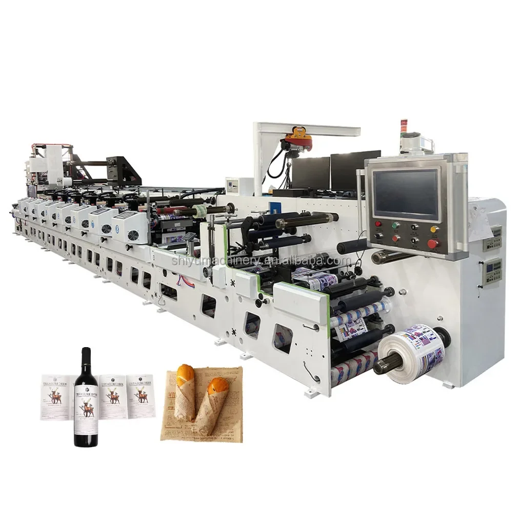 YG Customized UV Servo Flexo 10 Color Printing Machine Roll-to-Roll Paper Label Multicolor Flexographic Printer