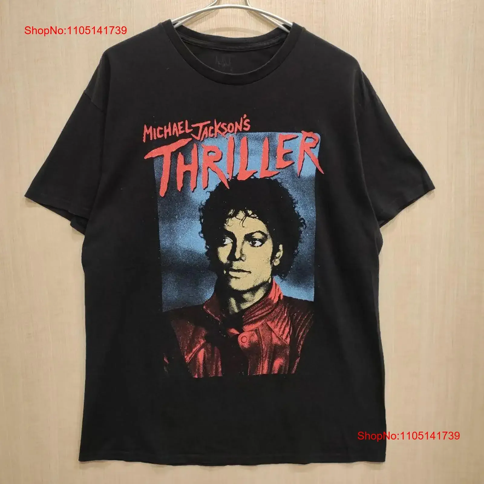 

Michael Jackson Thiriller Thriller T Shirt Black L Size vintage Washed graphic Breathable Comfortable Unisex streetwear