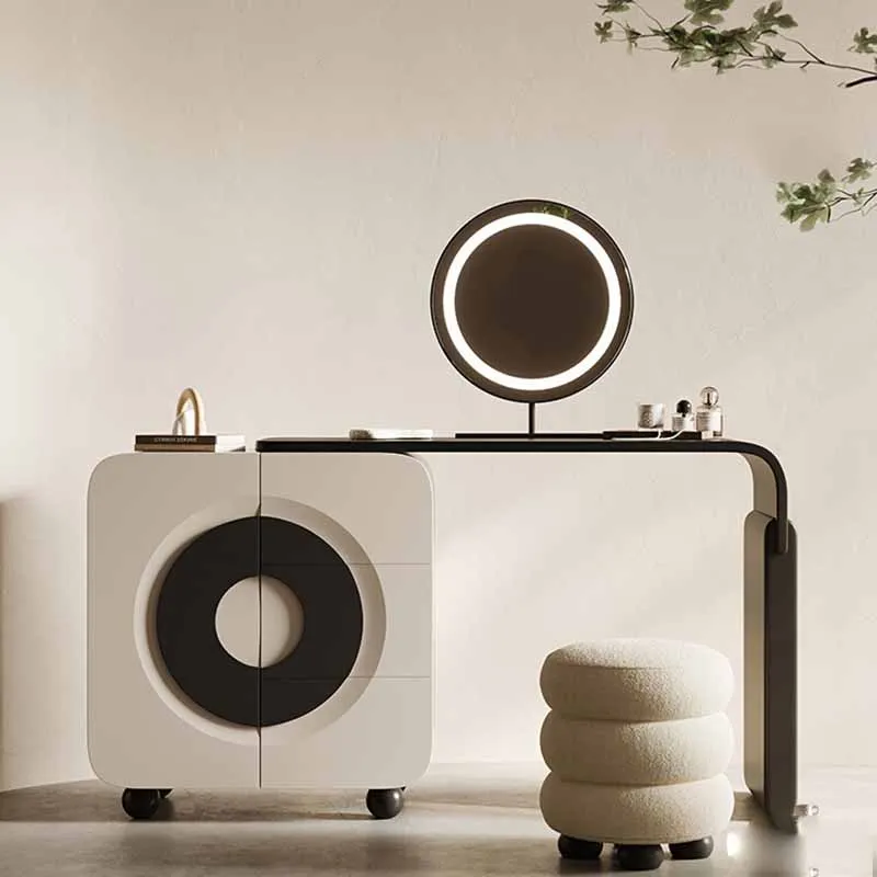 

Mobile French White Dresser Bedroom Drawer Nordic Minimalist Small Modern Vanity Design Unique Coiffeuse Bedroom Furniture