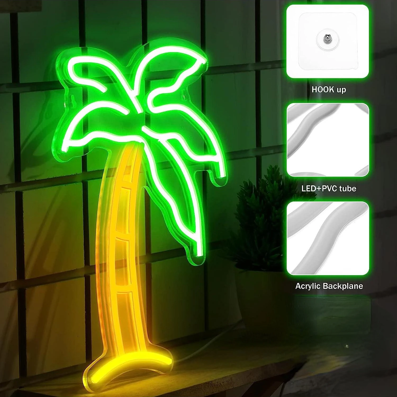 الاستوائية Led نينو تسجيل نينو Usb بالطاقة أضواء تسجيل جدار الفن للأطفال نوم عيد ميلاد شريط ديكور هدايا عيد الميلاد للأطفال #4