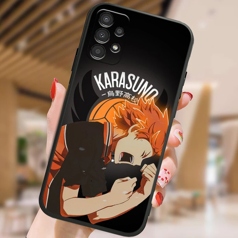 Haikyuu Hinata Shoyo Phone Case For Samsung A34 35 42 50 51 52 53 54 A55 A60 A70 A71 A72 A73 A80 A81 A90 A91 Black Cover Soft