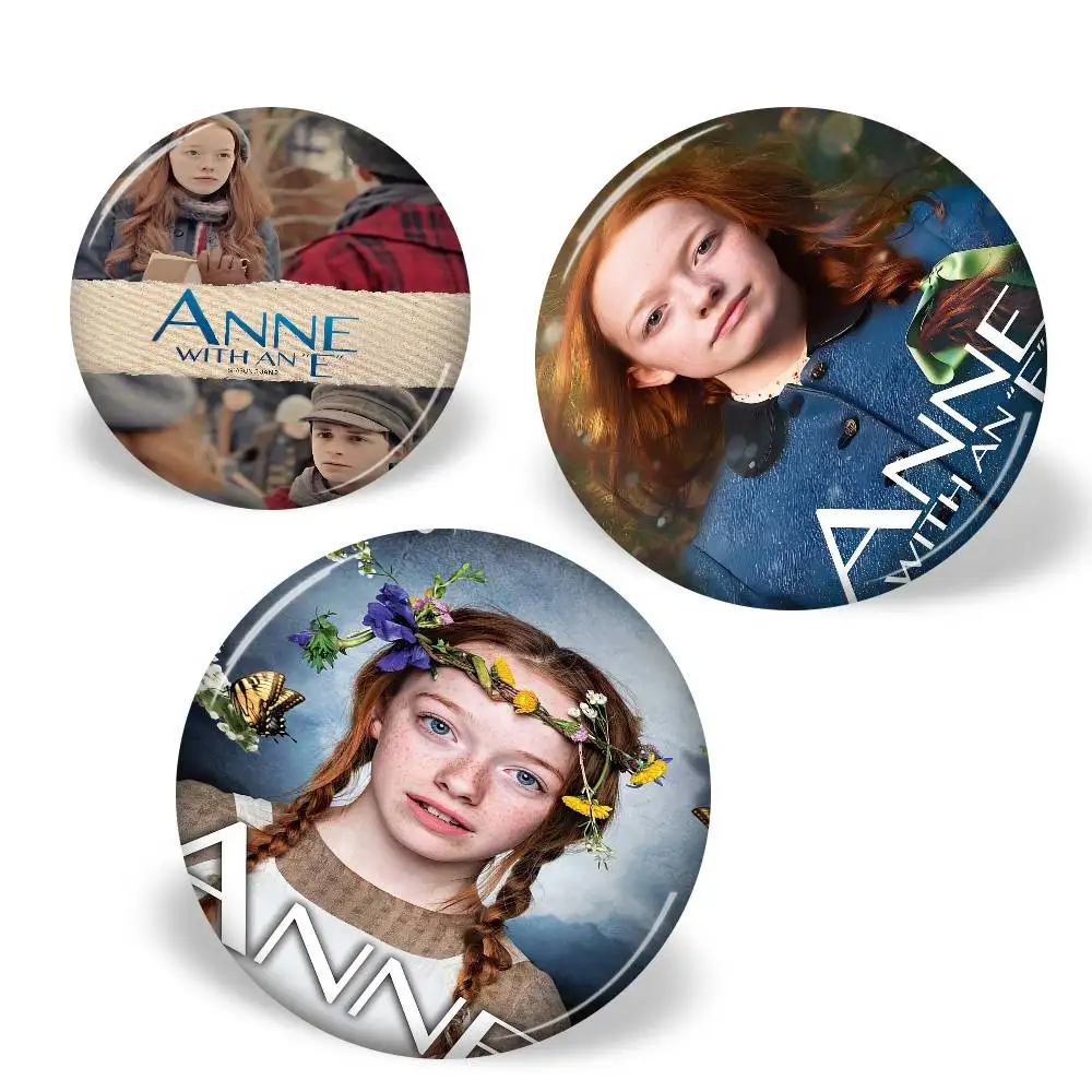 آن مع فيلم E دبوس زر ناعم قابل للتخصيص للنساء مجوهرات إبداعية شارة مضحكة قبعة لمحبي الرسوم المتحركة