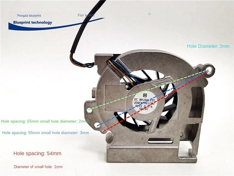 pa bijiengs Udqfwfh01cqu HP Notebook Mute 5v0.27a Side Air Turbine 5.5cm Cooling Fan