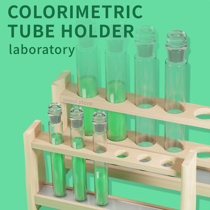 Wooden Test Tube Rack 6/12 Holes Holder Support Burette Stand Laboratory Test tube Stand Shelf Lab School Supplies, 1pcs