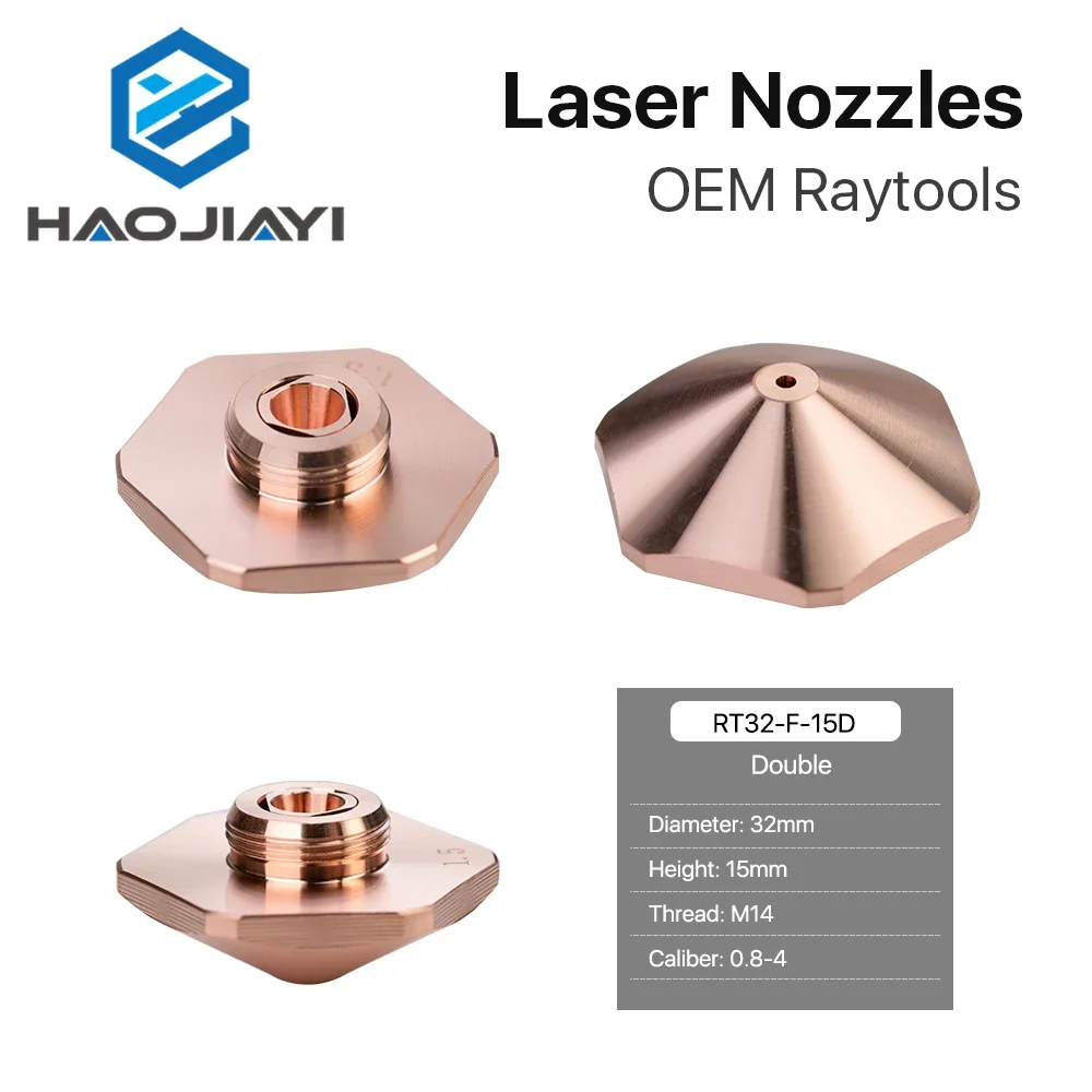 Bodor Laser Nozzles Single Layer/Double Layers Dia.32mm Caliber 0.8 - 4.0mm for Bodor Empower Fiber Laser Cutting Head