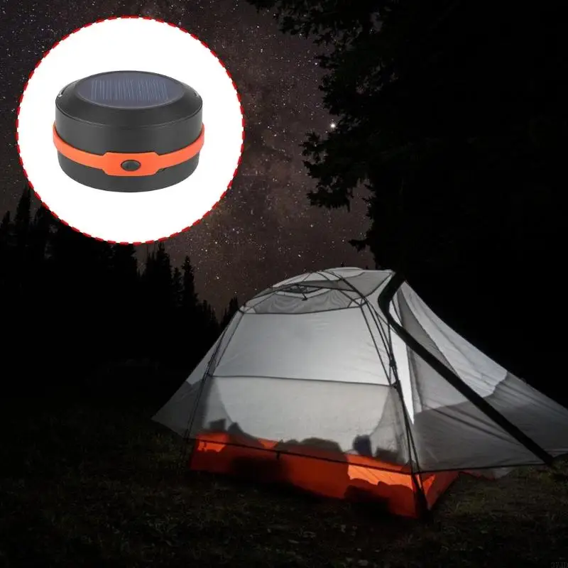 ソーラーテレスコープキャンプライトusb充電式折りたたみ折りたたみデザイン3輝度モード2200mahバッテリー屋外テントライト37jd