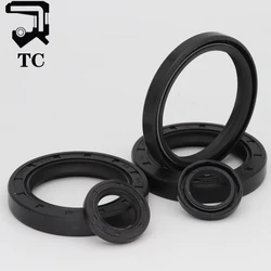 TC TG4 8/10/11/12/13/14/15/16/17/18/19/20mm ID Black Nitrile Rubber NBR Grooved Lip Spring Gasket Radial Shaft Skeleton Oil Seal