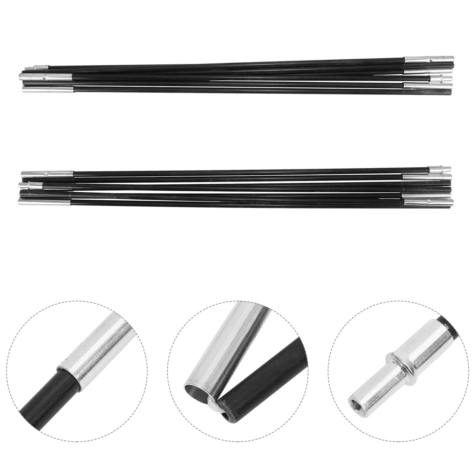 

2Pcs Folding Fiberglass Tent Pole Kit Lightweight Durable Tent Rod Replacement for Camping Outdoor Use Tarp Poles Set