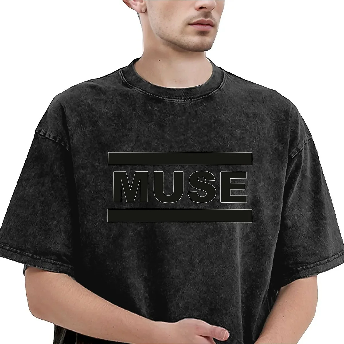 Muse Washed T Shirt Couple Rock Band Streetwear Casual T-Shirts Beach Comfortable Cute Tee Shirt Custom DIY Plus Size Clothes