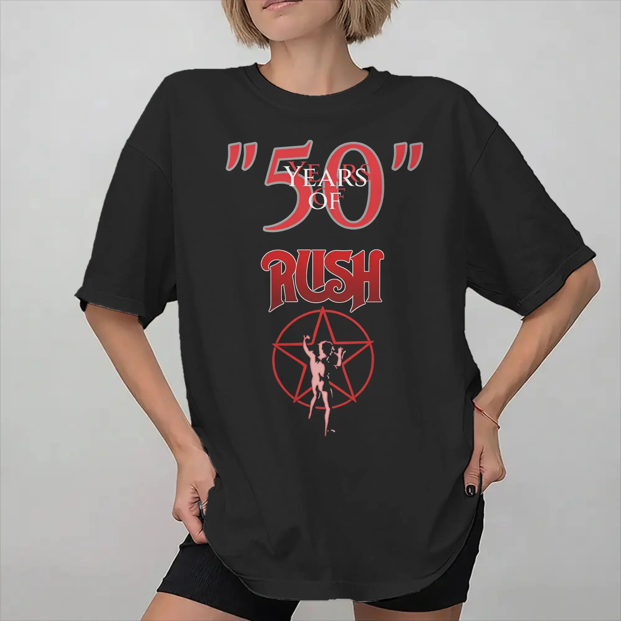 Rush Band Fifty Something Tour 2026 Merch Unisex T Shirt Cotton Tee Graphic Printed  T-shirt Clothing