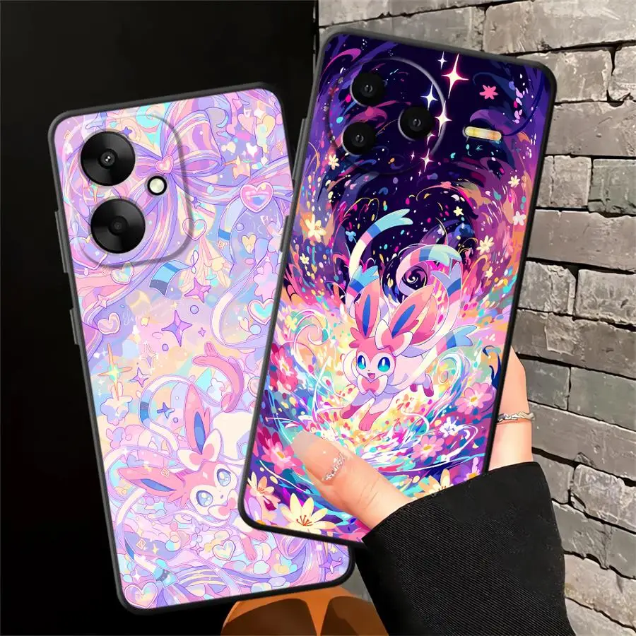 P-PokemonS Cartoon Sylveon Phone Case for Xiaomi Mi 15T 10T 11T 12T Pro 13 11 12 Lite 14T Pro Soft Cover view 6