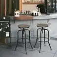 Bar Stools Set Of 2, Swivel Adjustable Height Counter Bar Stool Pub Chairs