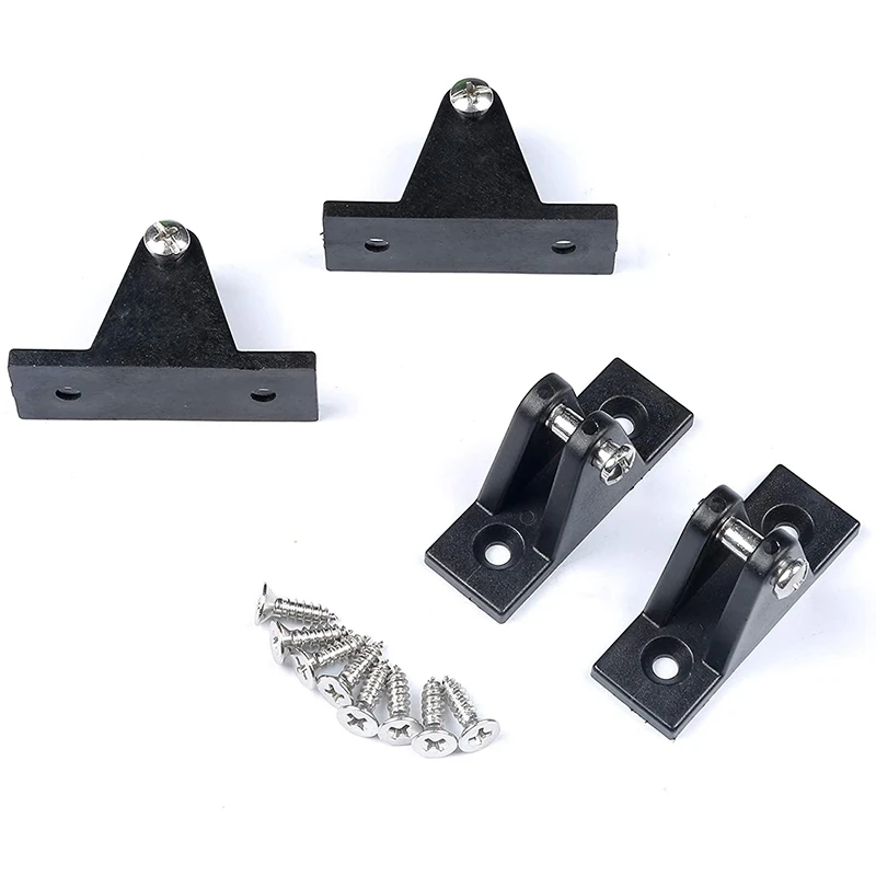 

【PRICE REDUCT】4 Packs Boat Bimini Top Deck Hinges Flat Mount Black Nylon With Screws Bimini Top Boat Cover Fitting