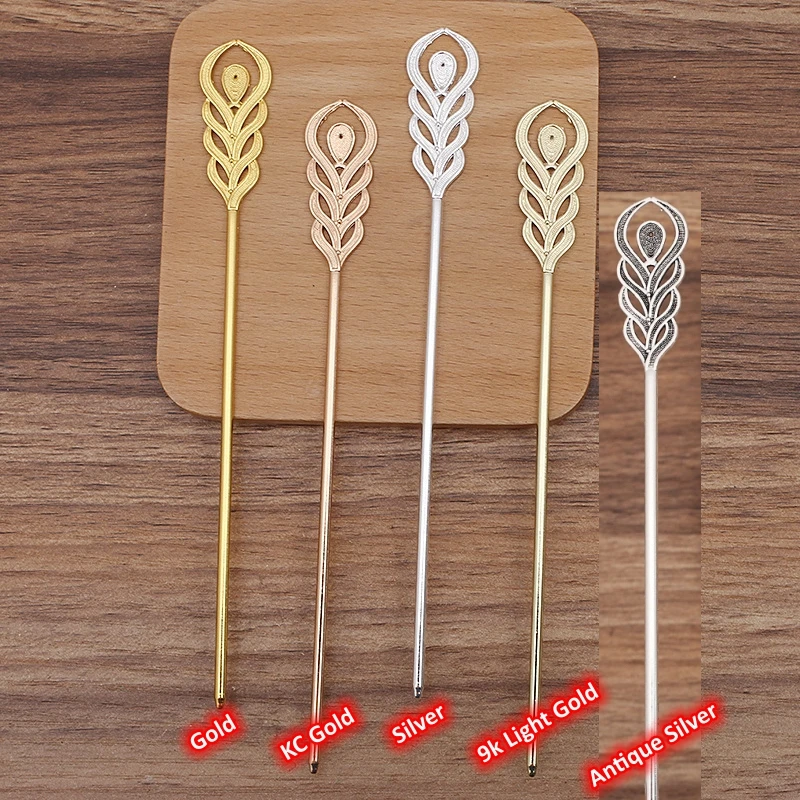 BoYuTe Alloy Feather Hair Sticks Handmade Materials Factory Supply Diy Jewelry Accessories and Components