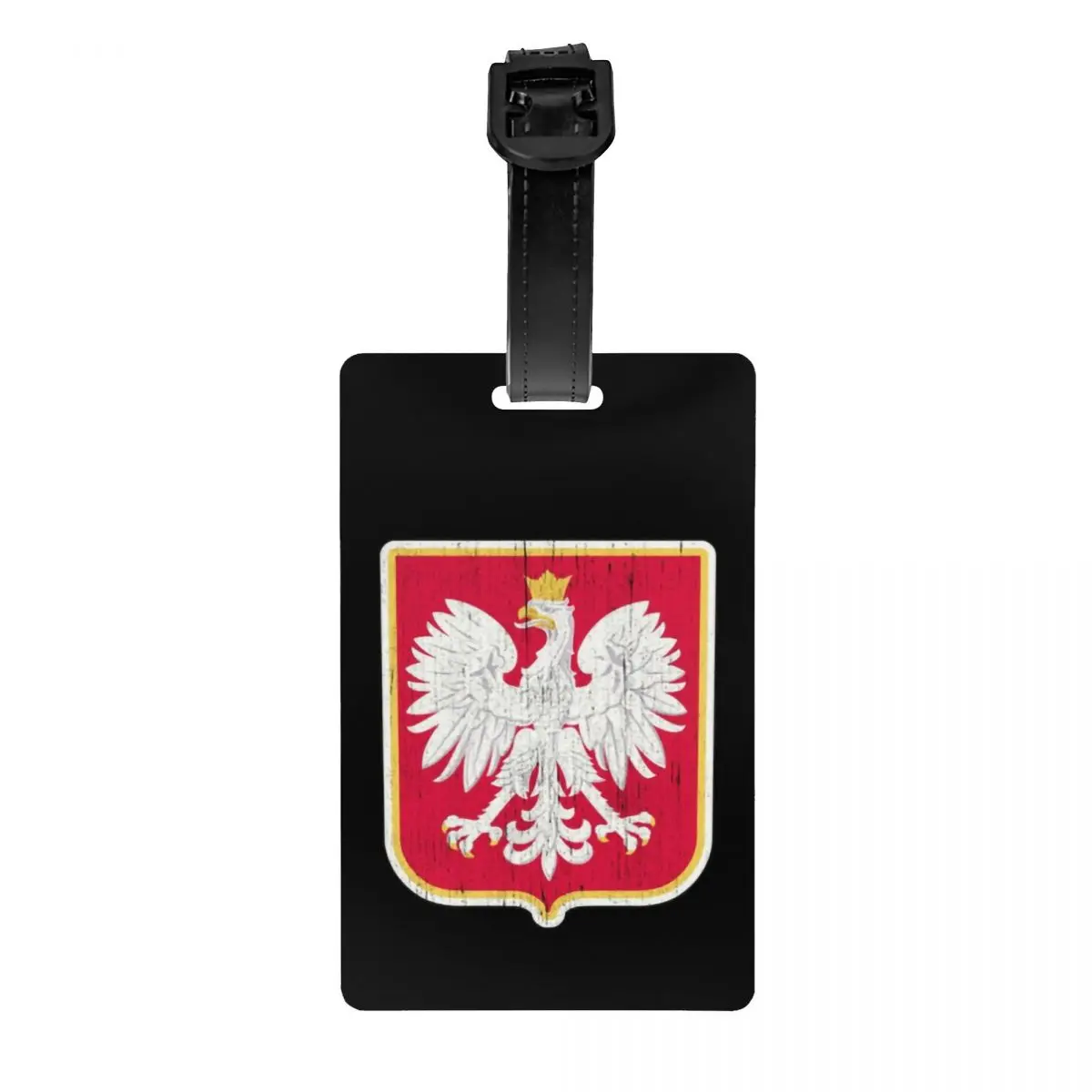 Etiqueta de equipaje de águila de escudo polaco, etiqueta de identificación personalizada con tarjeta de nombre, Bandera de Polonia, cubierta de privacidad, bolsa de viaje, Maleta