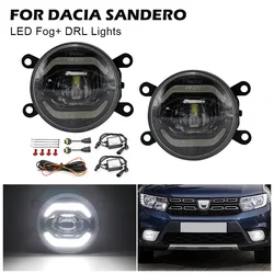 For Dacia Sandero 2008- Duster 2010 2011 2012 2013 2014 2015 2016 2017 2018 Logan Car LED Fog light DRL Daytime Running Lamp