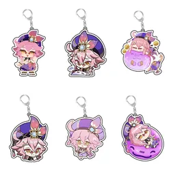 Genshin Impact Figure Cute Key Chain Ring Keyring Dori Figurine Backpack Charm Cartoon Fashion Anime Custom Acrylic Keychain