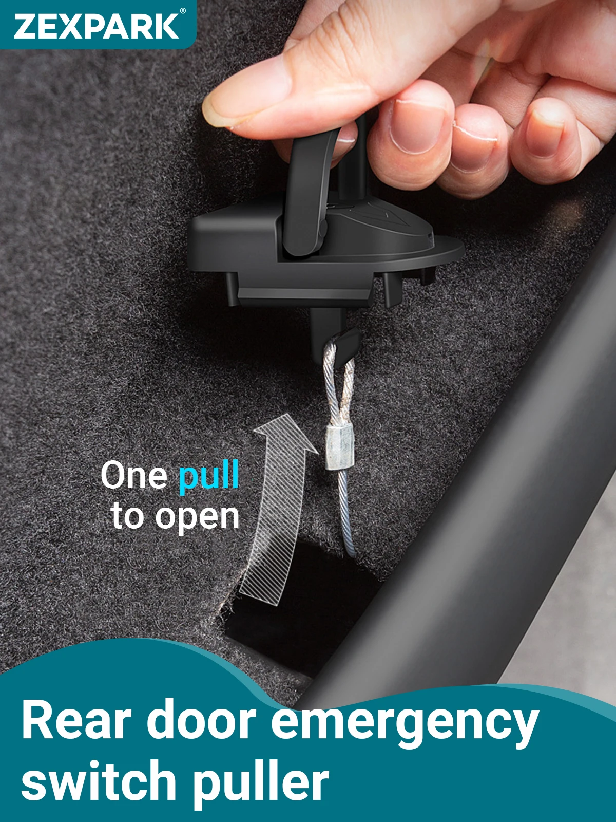 Rear Door Emergency Switch Handle Emergency Door Release Kit Rear Door Quickly Open Escape Compatible with Model Y( Before 2022)