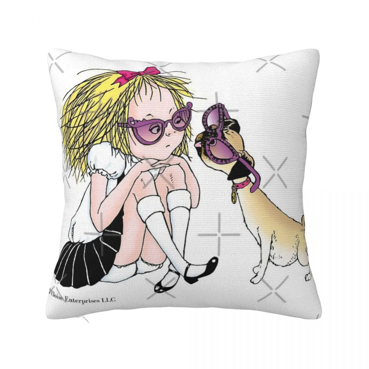 Eloise And Weenie In Sunglasses Decoration Cushion Cover Decoration For Bedroom Pillow Case Pillow Cover