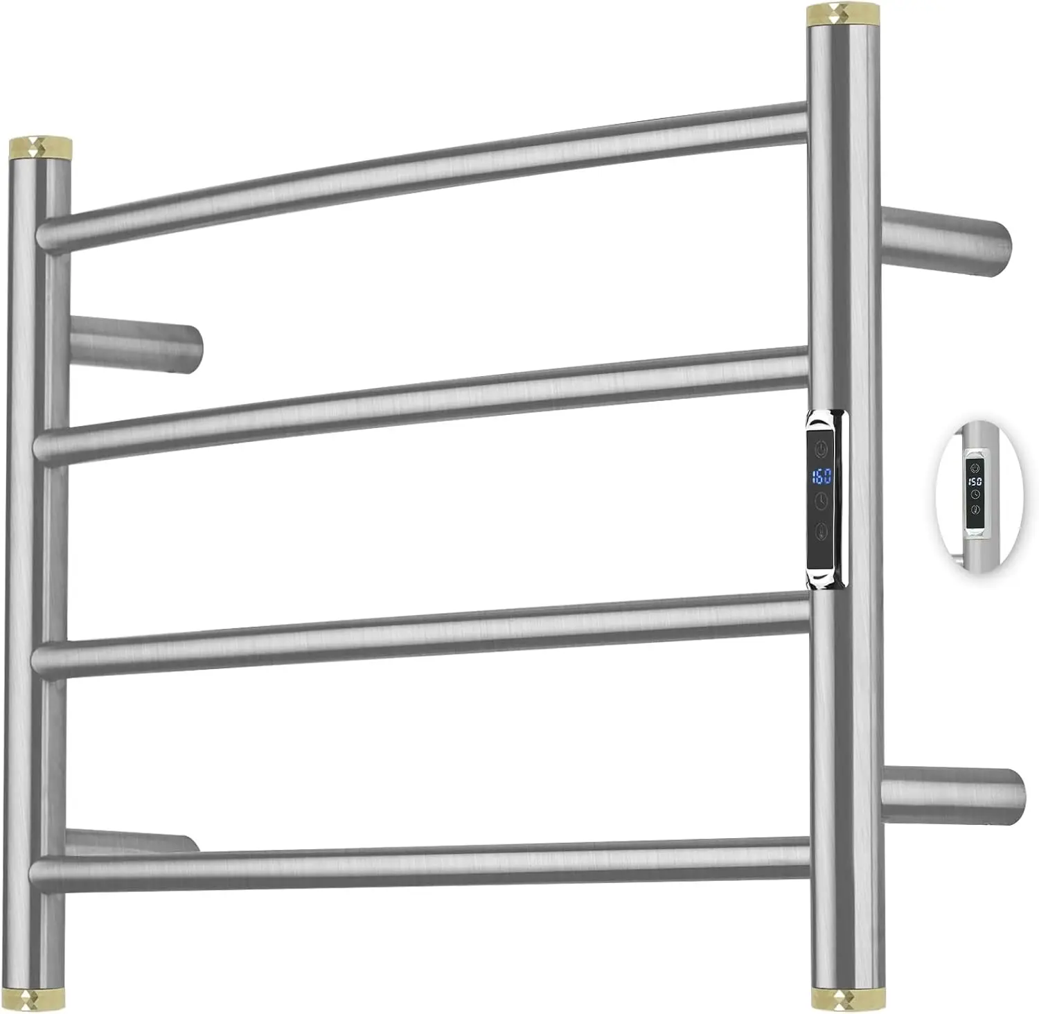 Electric Towel Warmer Rack,Heating Towel Warmer,Timer & Temperature Control,Wall-Mounted Plug-in