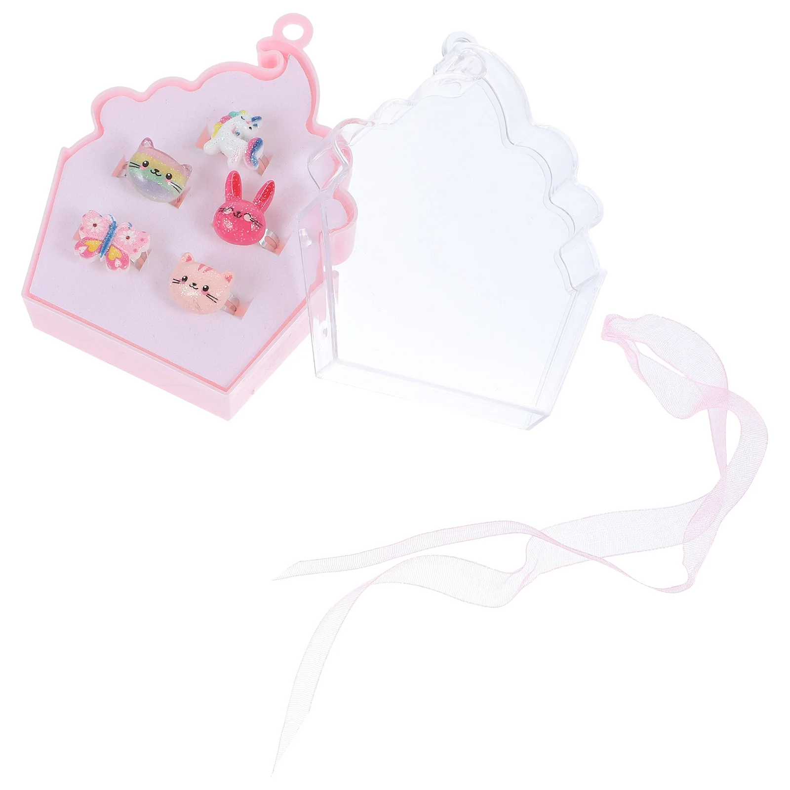 1 scatola Anelli per bambini Anelli per bambina Anelli a forma di gatto Gioielli per bambini Regali di compleanno Anelli per ragazze Gioielli per bambini per ragazze