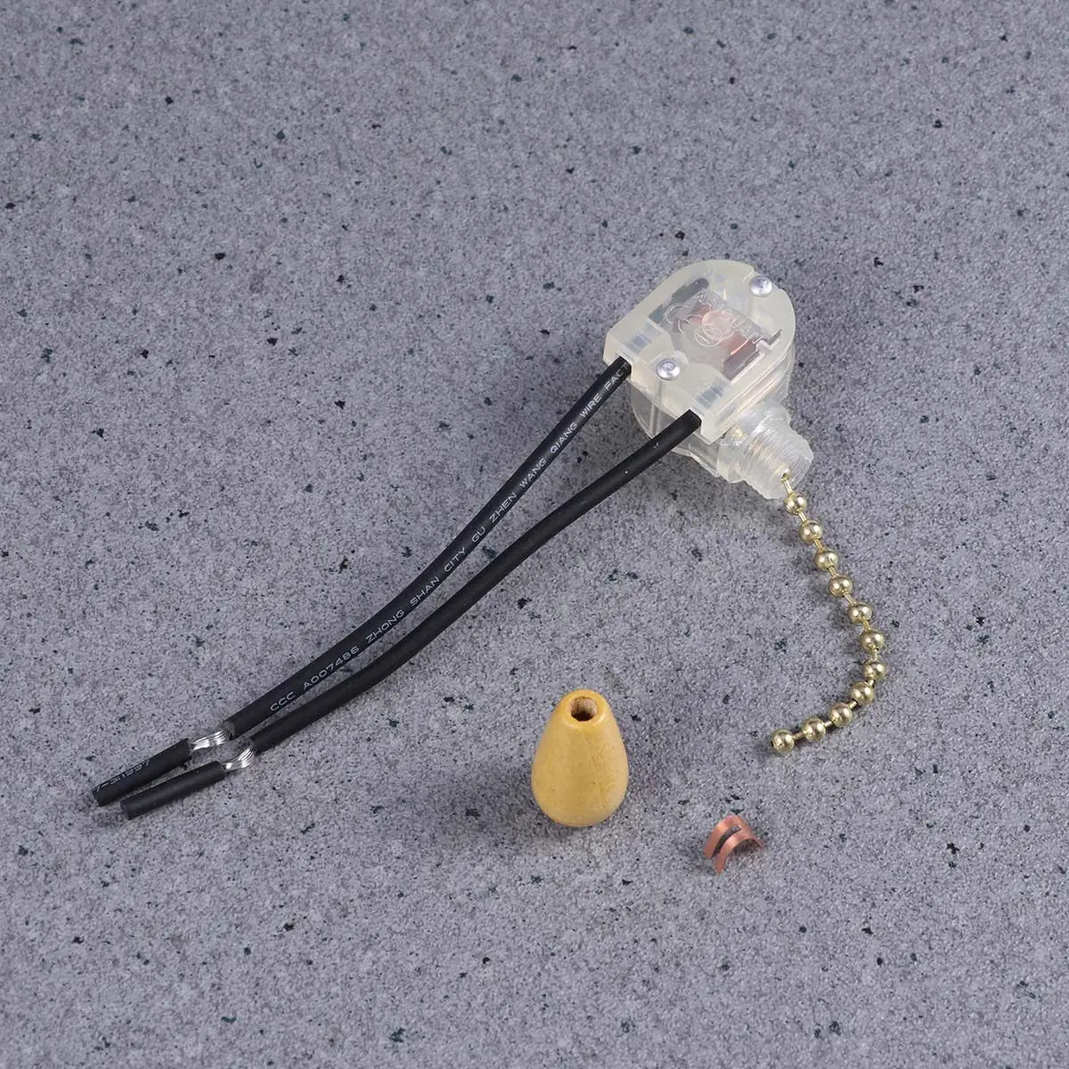 Ceiling Fan Pull Chain Switch 3- - Off Control Easy Installation Compatible with Single Capacitor Fans Wood Golden