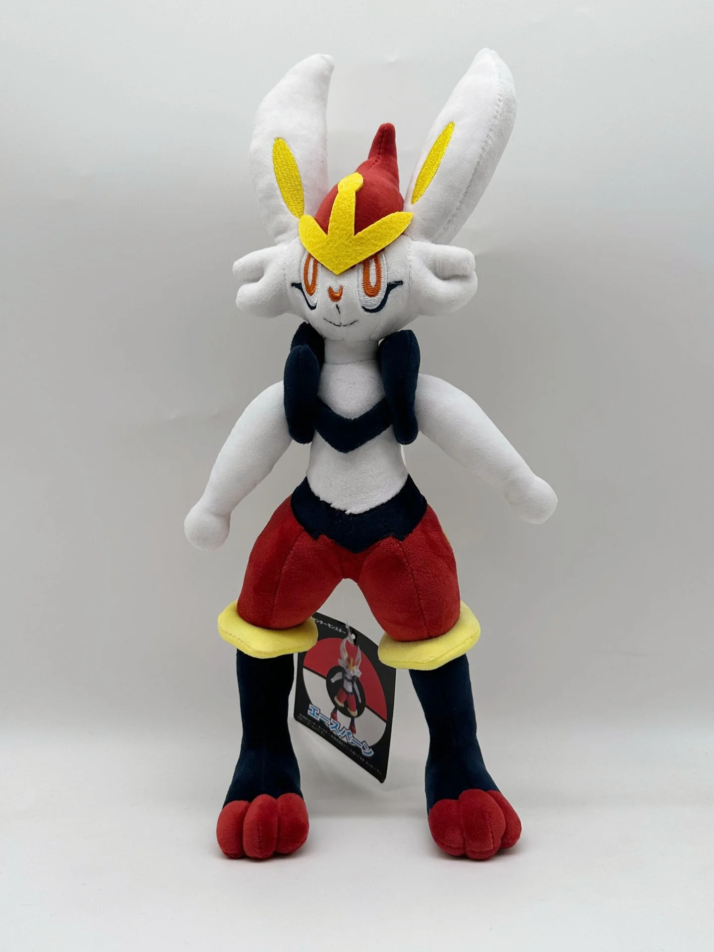 Juguete de peluche Original de Pokémon Cinderace, muñeco de Scorbunny, regalo de cumpleaños para niños, 38cm