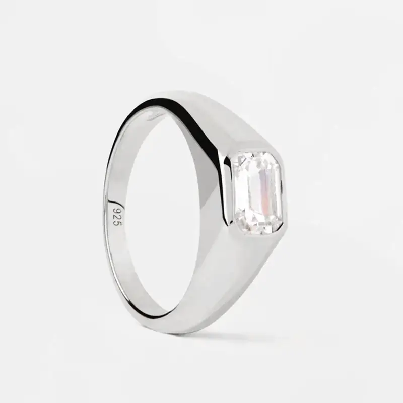 DPLAOPA 925 Sterling Silver Gold Thick Band Big CZ Zircon Size Ring Women Luxury Fine Jewelry 2023 Fine Jewelry Crystal - Image 8