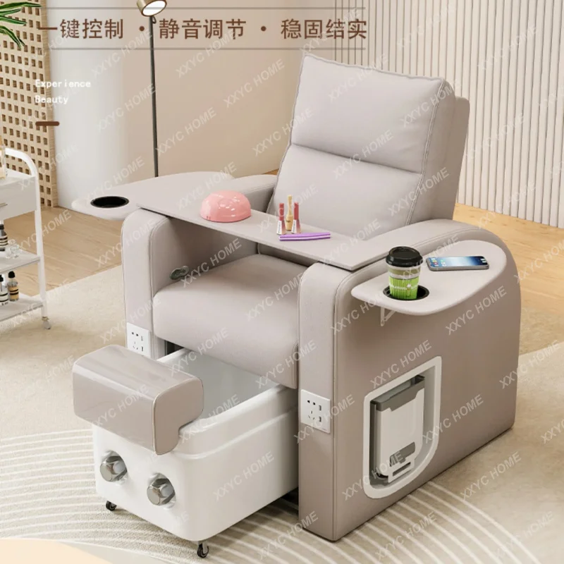 XXBeauty Salon Luxury Pedicure Chairs Liftable Modern PU Leather Pedicure Chairs Manicure Salon Furniture  Reclinable