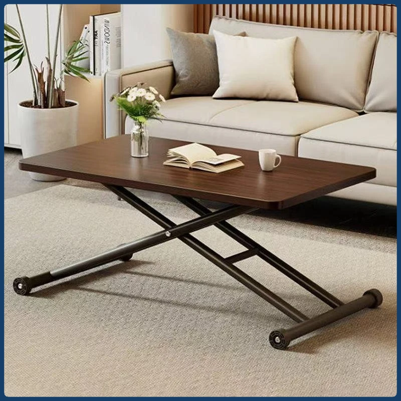 Table basse pliante relevable – Bureau multifonction mobile pour petits appartements, table à manger et d'ordinateur, bureau pliant convertible