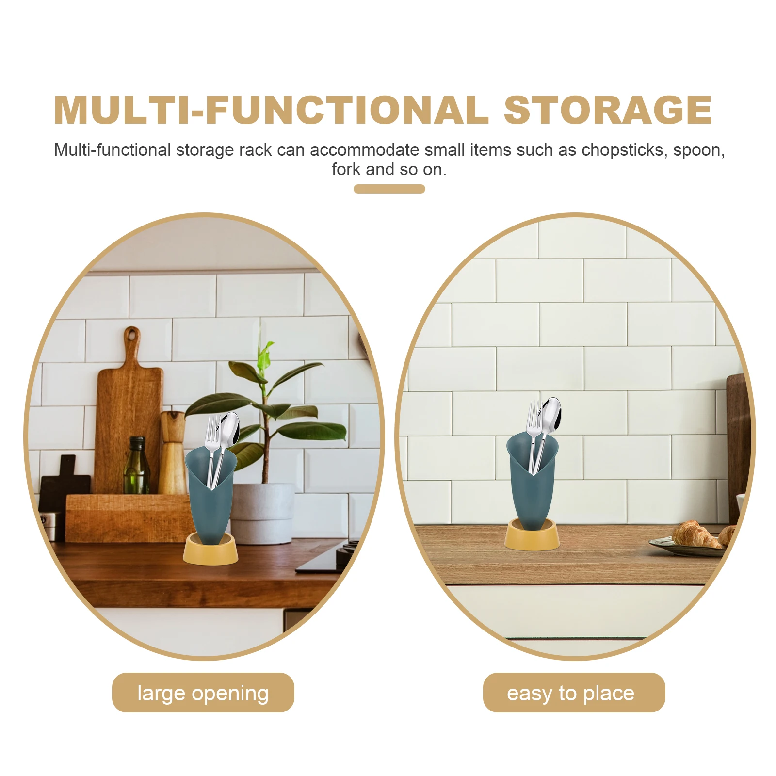 

1pc Flower Shape Plastic Cutlery Storage Organizer Holder Container Kitchen Countertop Multi-Functional Utensil Bin Rack