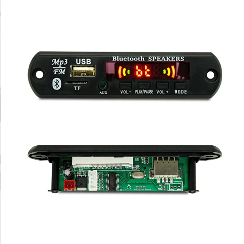 Módulo USB MP3 con Bluetooth, placa decodificadora de 12V, WMA, módulo de Audio FM, AUX, USB, TF, Radio para coche, altavoz de música remoto