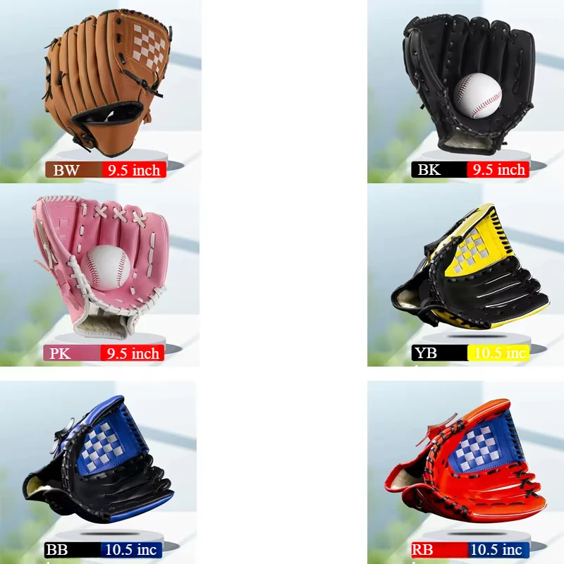 Baseball Glove Children Junior Adult Fielding Professional Baseball Softball PU Catching Glove Team Building Expansion Props