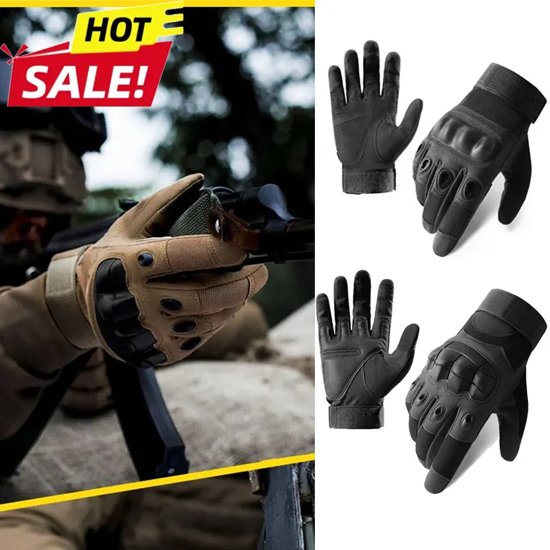 Men'S Tactical Gloves, Full-Finger Outdoor Gloves for Men, Touchscreen Motorcycle Gloves, Featuring Hard Shells And Palm Padding