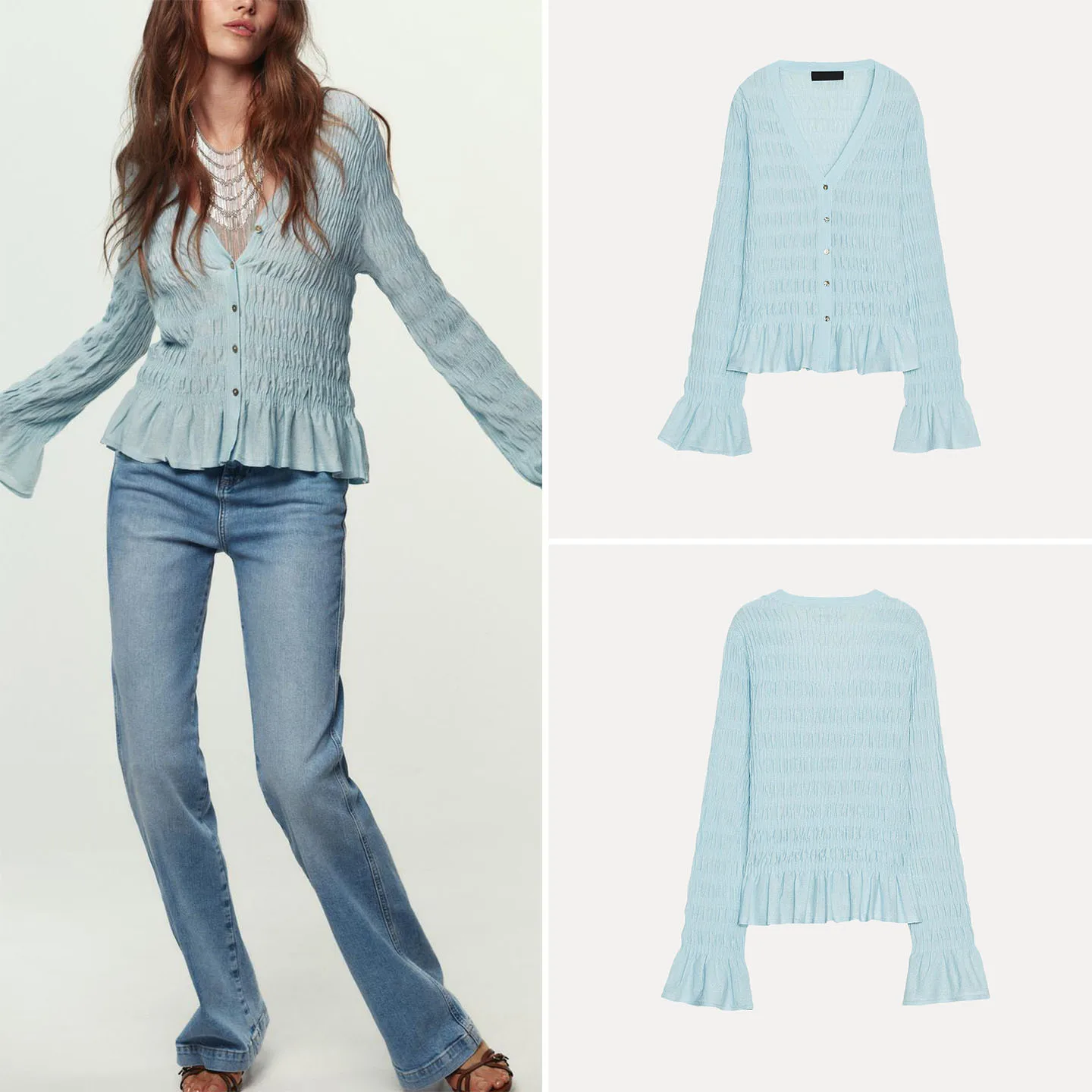 

Casual Sle Knitted Folded Women's Outerwear Versatile Ele Daily Wear Z Brand Autumn New Arrival 00404