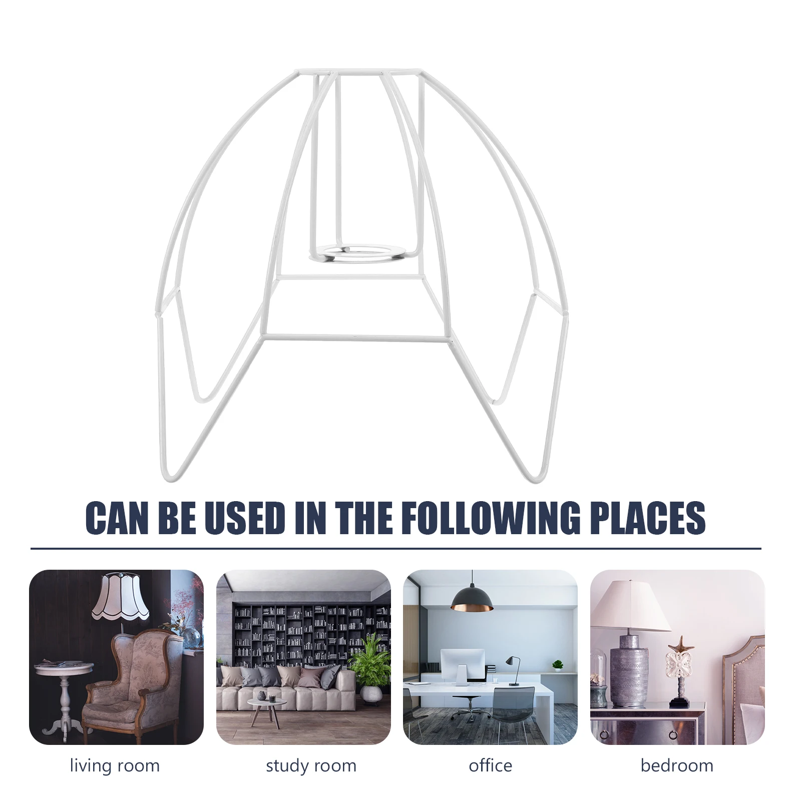 

Rustic European Crystal Lampshade Frame E27 DIY Desk Table Lamp Stand Iron Guard Ring for Home Office Cafe Lighting Accessories