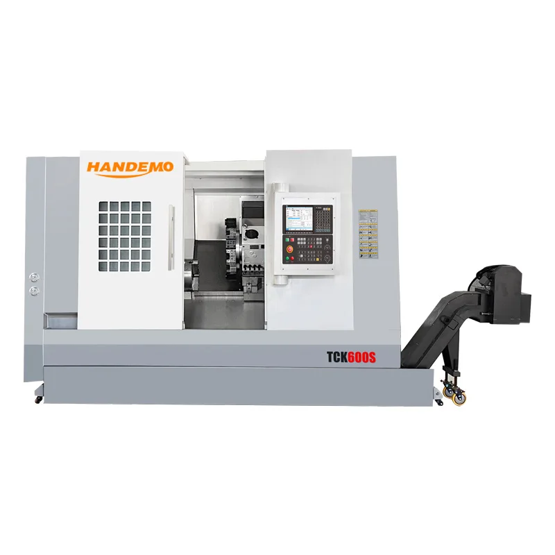 High Accuracy TCK600S Less Than66mm Rotary Turning Stick Metal Automatic Spindle Cnc Lathe Machine Mini Benchtop Lathe Machine