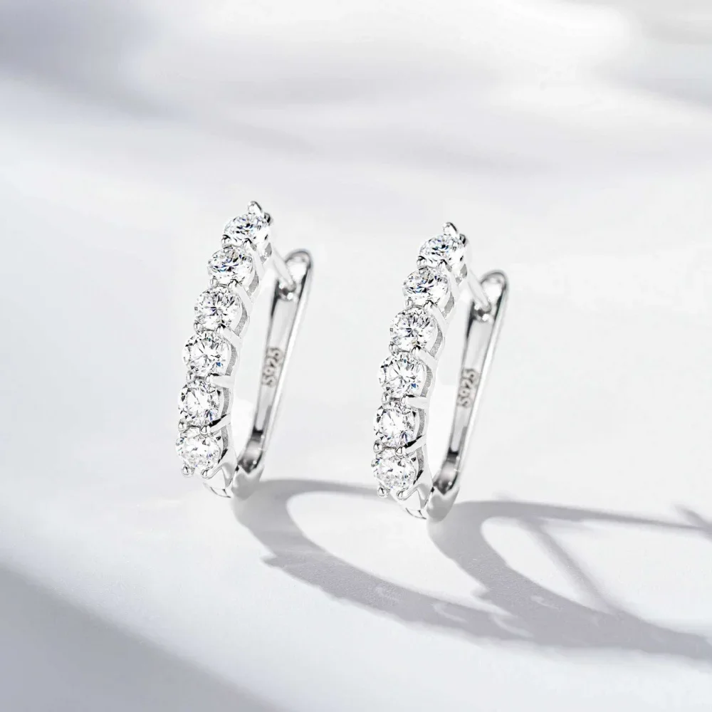 

PT950 Platinum Morganite Diamond D Color Stud Earrings
