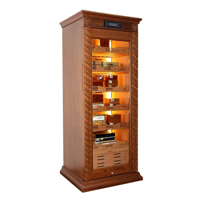 Cedar wood inner frame constant temperature and moisturizing cabinet Air-cooled inner tank Compressor Commercial
